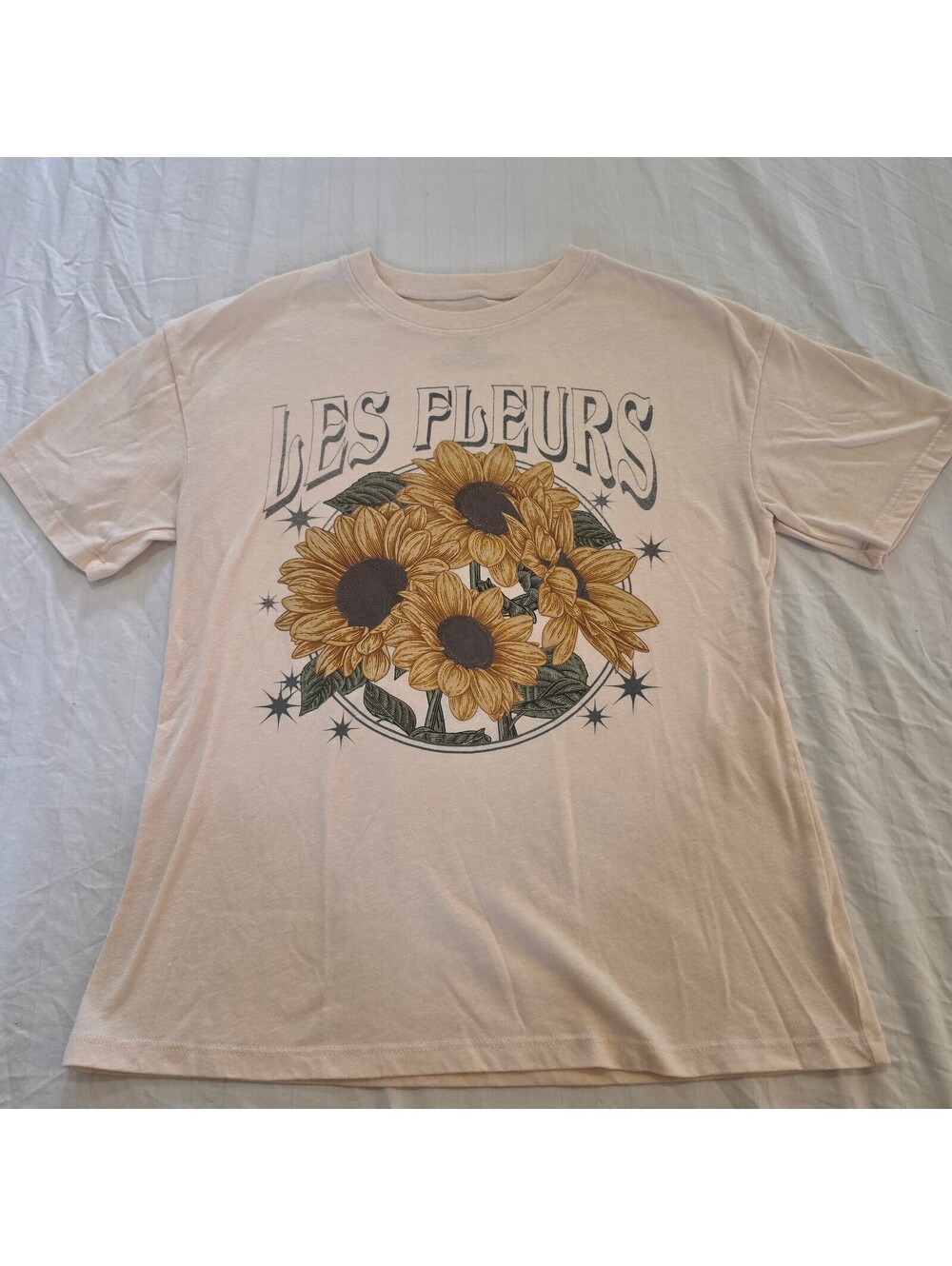 Hybrid Apparel XS Les Fleurs Sunflower Graphic T-Shirt
